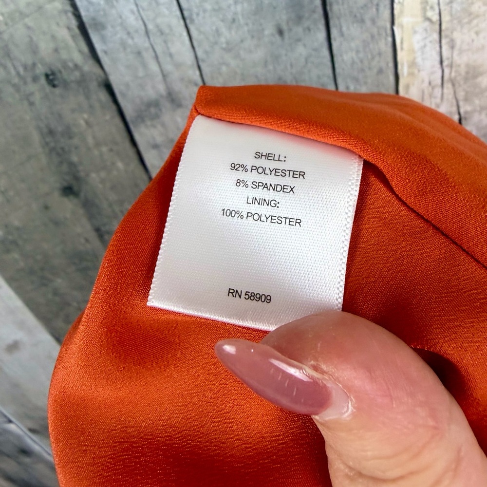 A Loves A Square Neck Teired Maxi Dress in Burnt Orange Stripe Size Small. - Picture 6 of 10